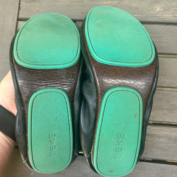 Matte Black Tieks Ballerina Flats - Picture 2 of 3